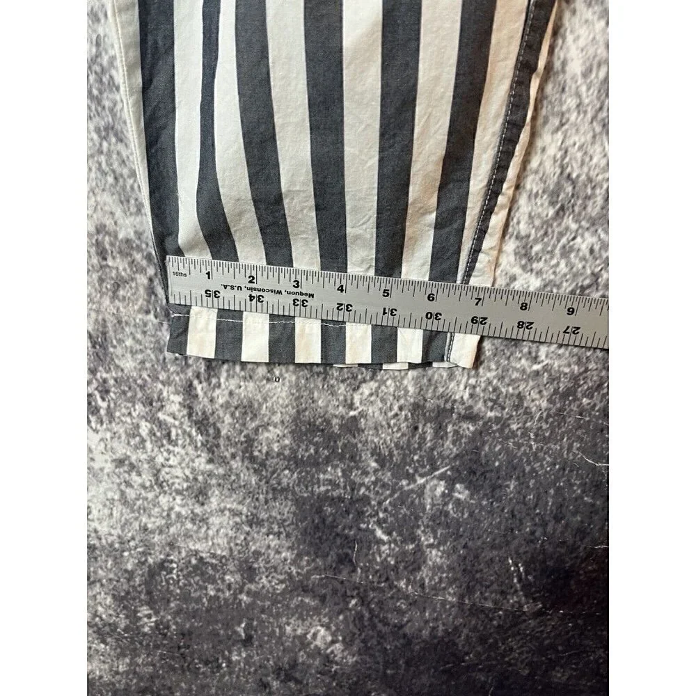 Urban Outfitters‎ Percy Tapered Pleated High Rise Striped Blue White Pants 4